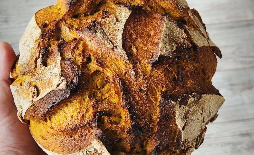 Turmeric Vidalia Onion Sourdough bread