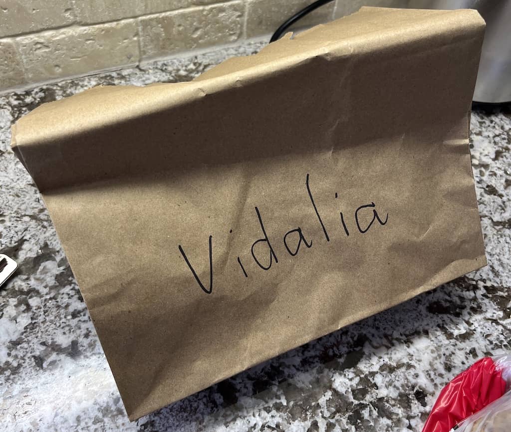 Vidalia onion storage sack